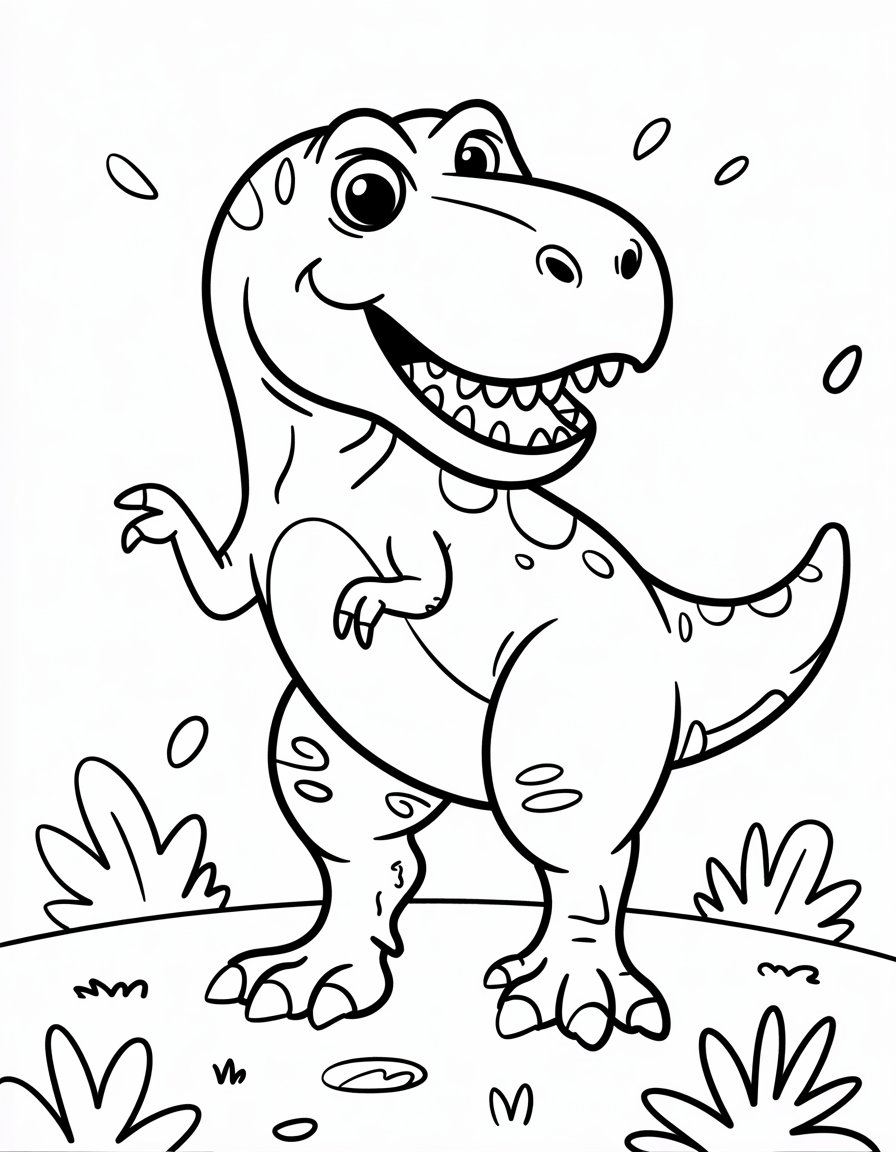 Friendly T-Rex Waving