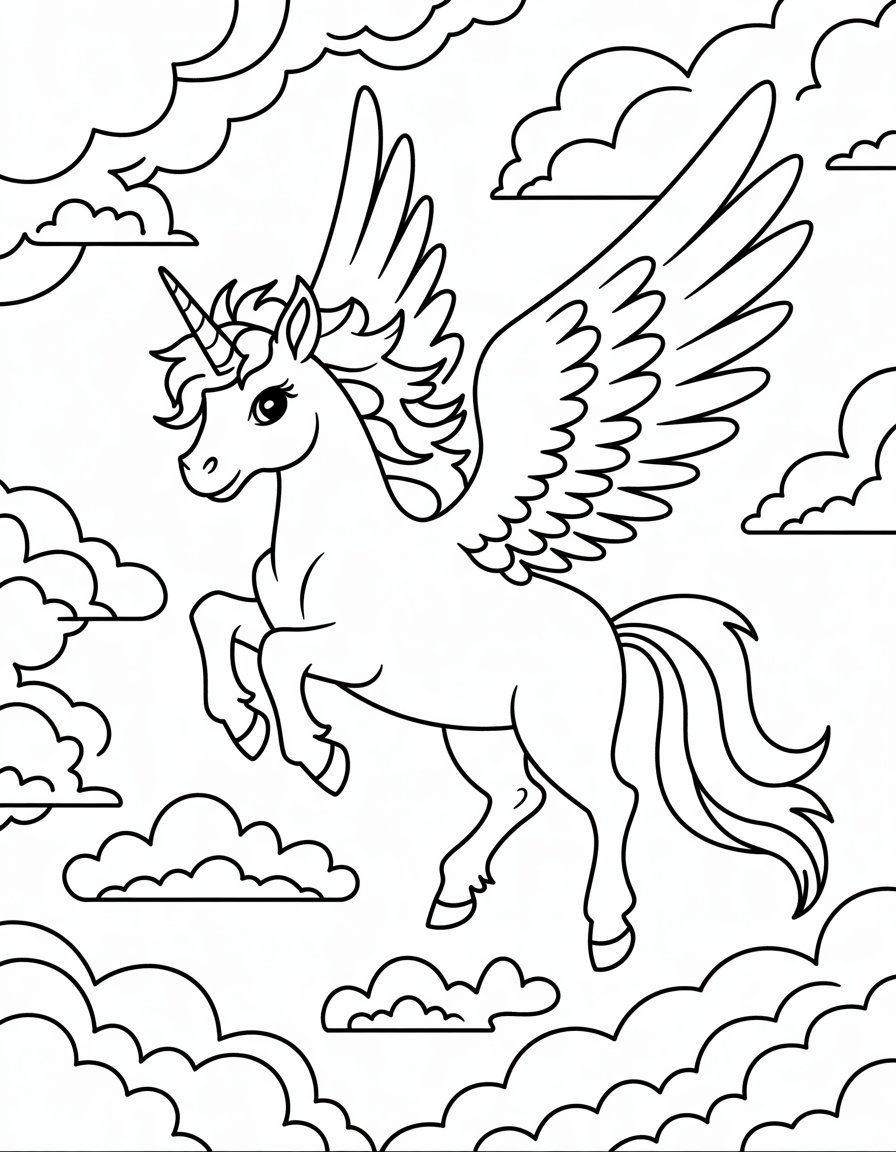Graceful Flying Unicorn