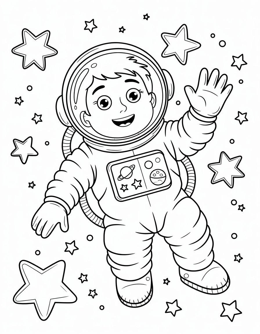 Happy Floating Astronaut