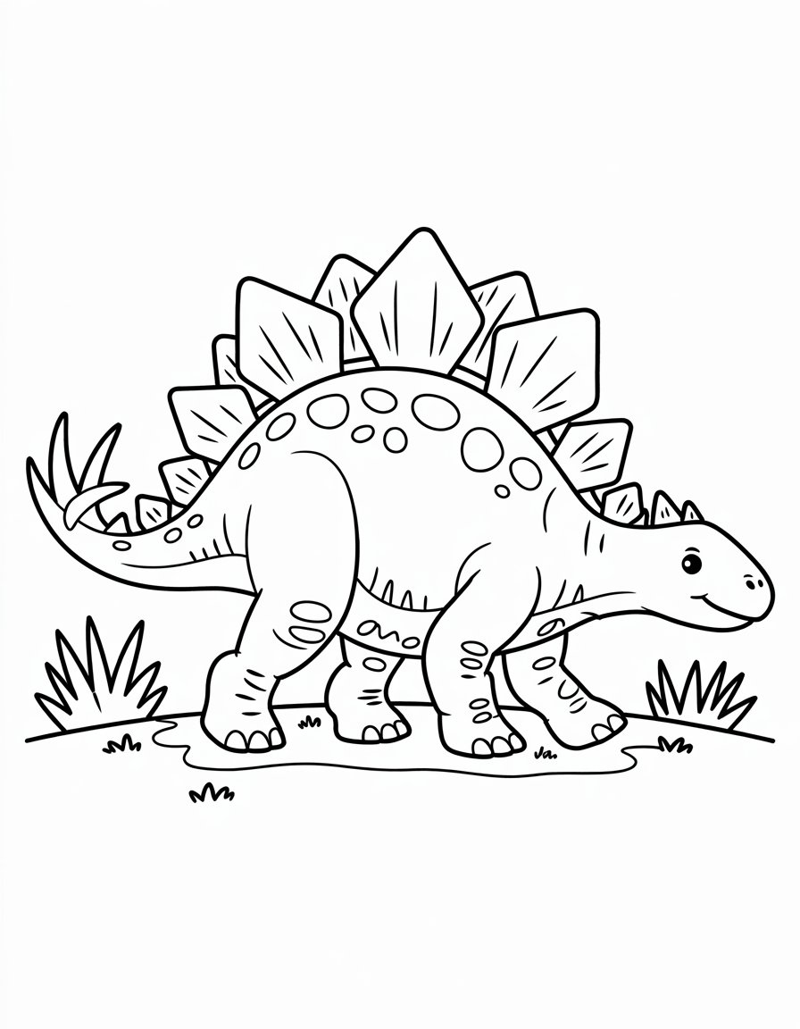 Stegosaurus Shows Its Plates