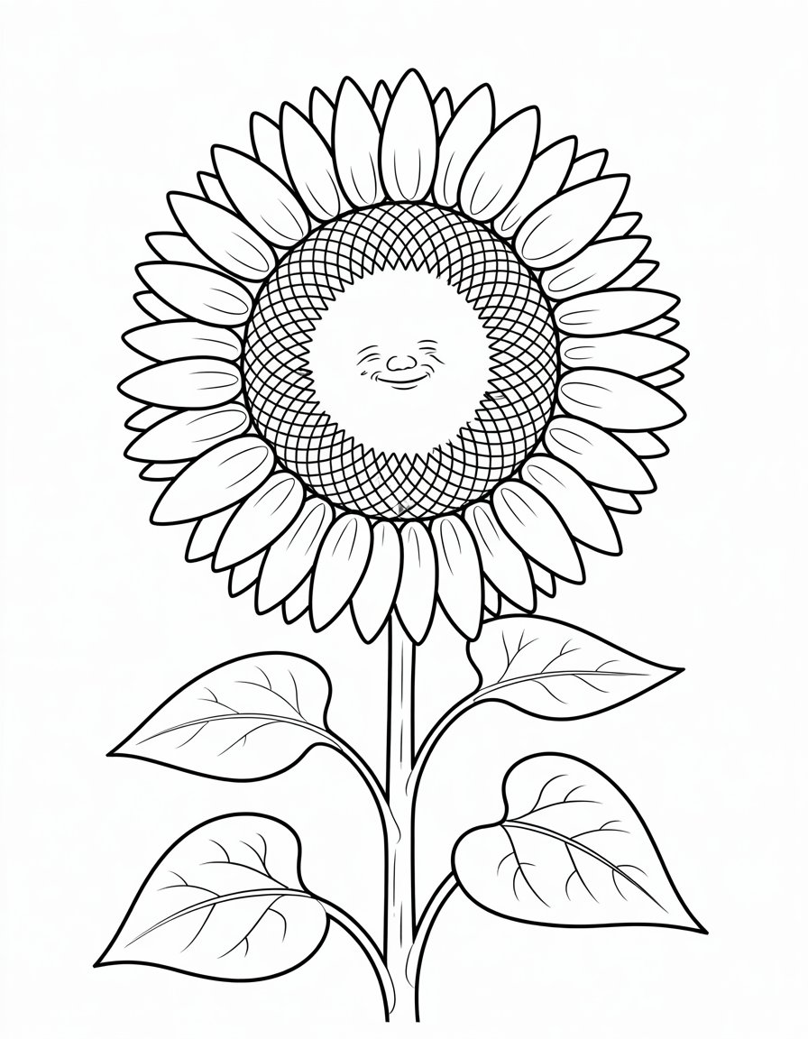 Sunny Sunflower Face