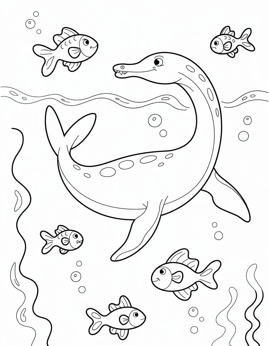 Swimming Plesiosaur