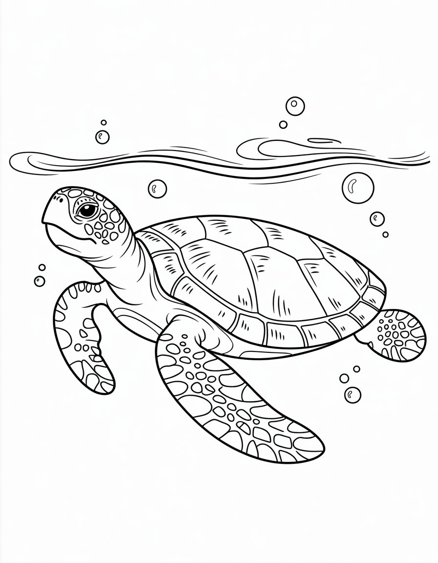 Swimming Sea Turtle