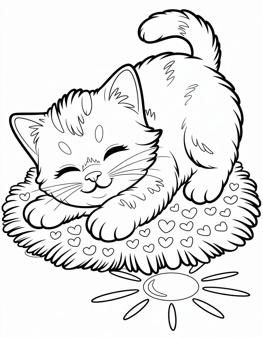 baby cat coloring page