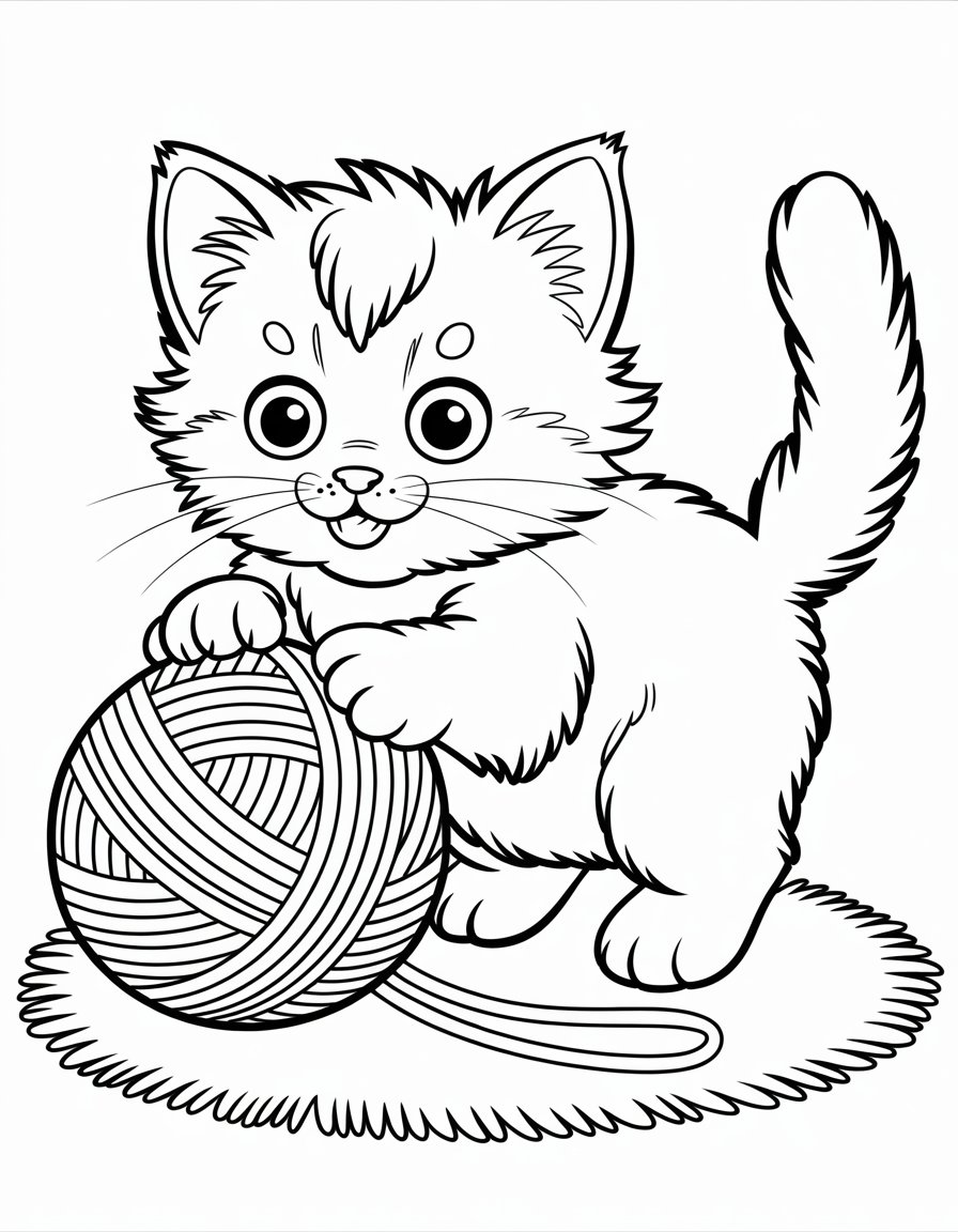 Kitten Coloring Pages