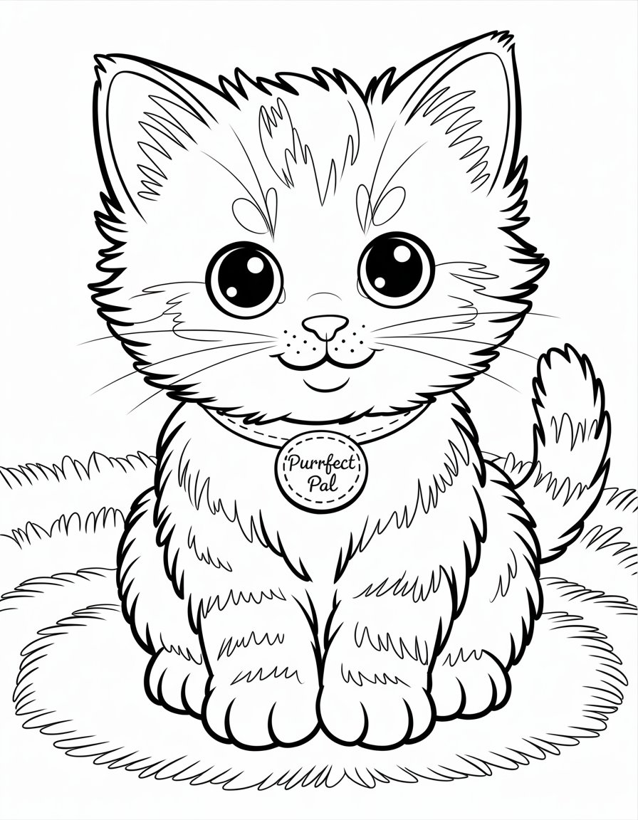 kitty coloring page
