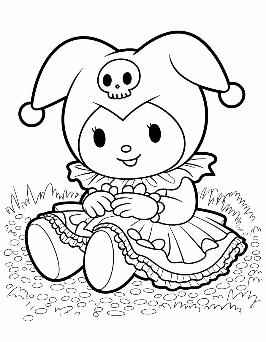 cute kuromi coloring page