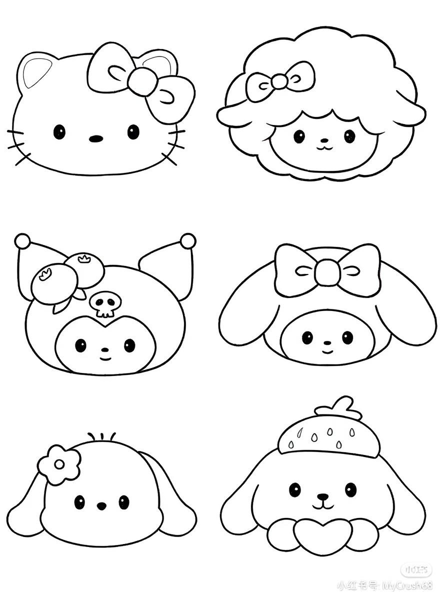 Kuromi blueberry coloring page