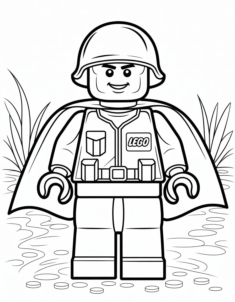 lego army coloring page