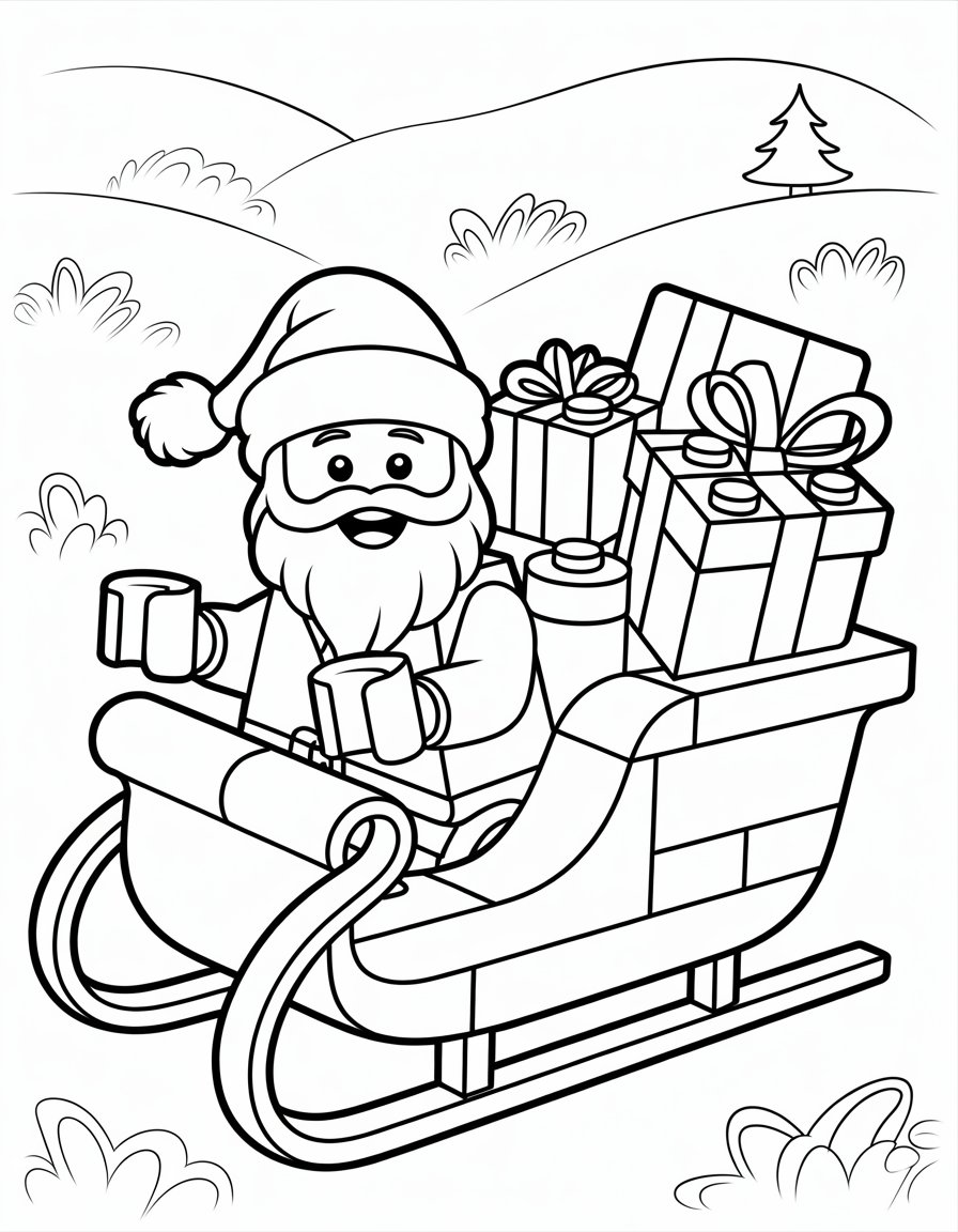 lego christmas coloring page
