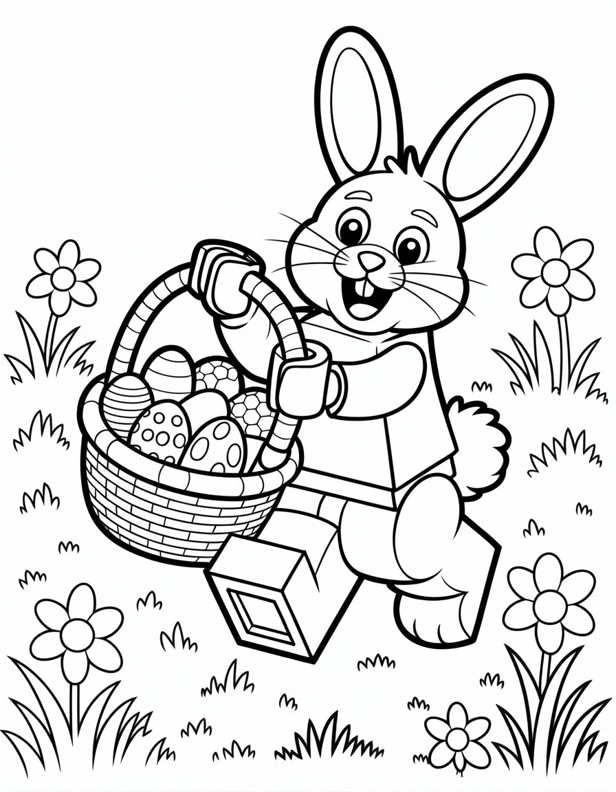 lego easter coloring page