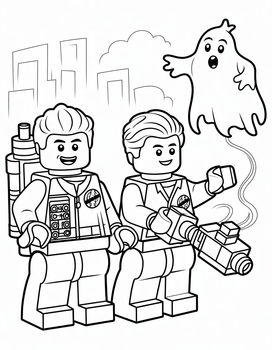 lego ghostbusters coloring page