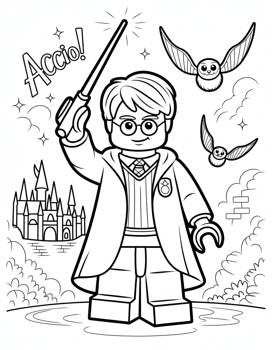lego harry potter coloring page