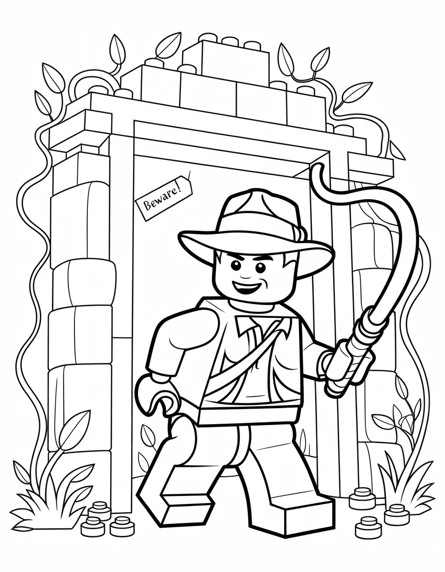 lego indiana jones coloring page