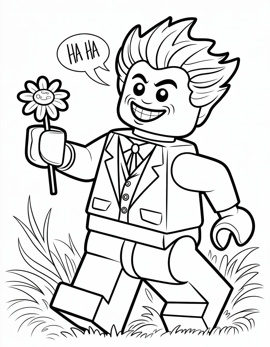 lego joker coloring page
