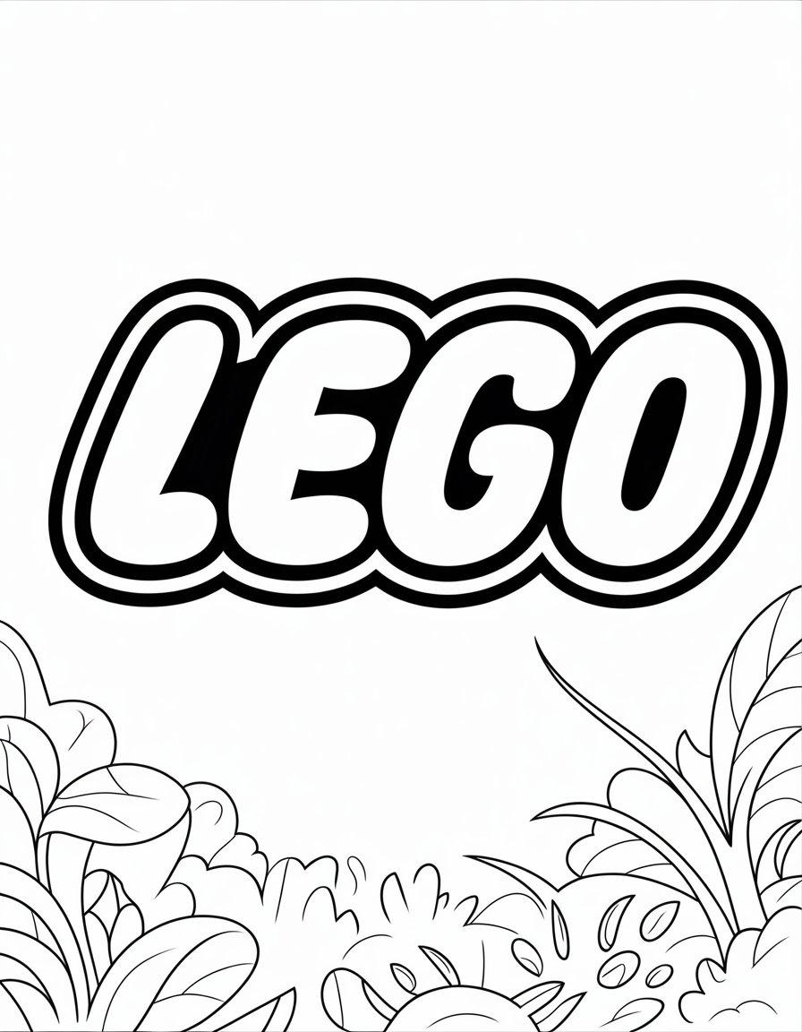 lego logo coloring page