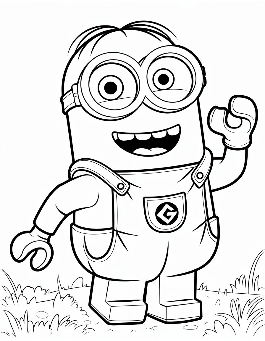 lego minion coloring page