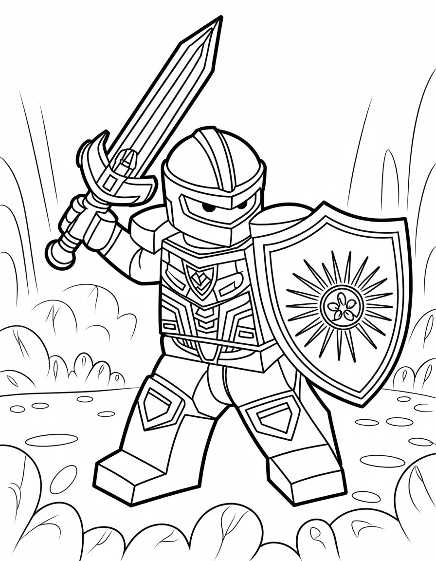 lego nexo knights coloring page
