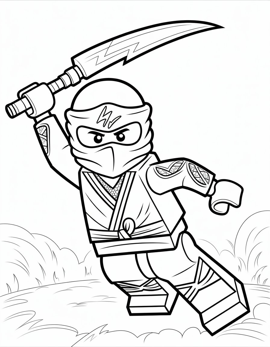 lego ninjago jay coloring page