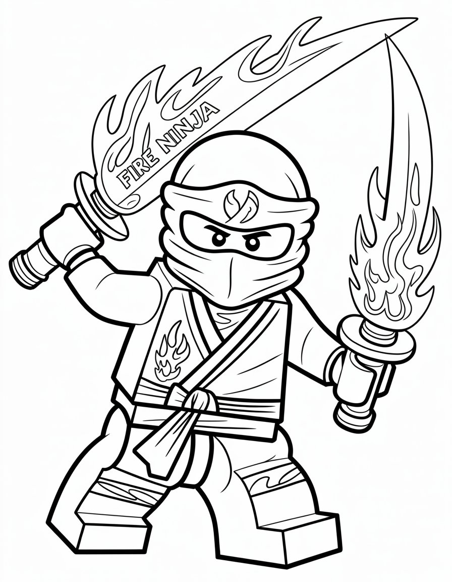 lego ninjago kai coloring page