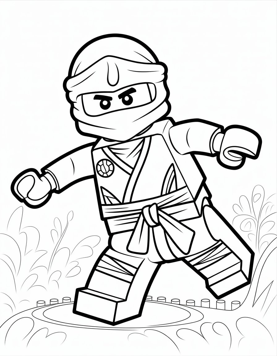 lego ninjago lloyd coloring page