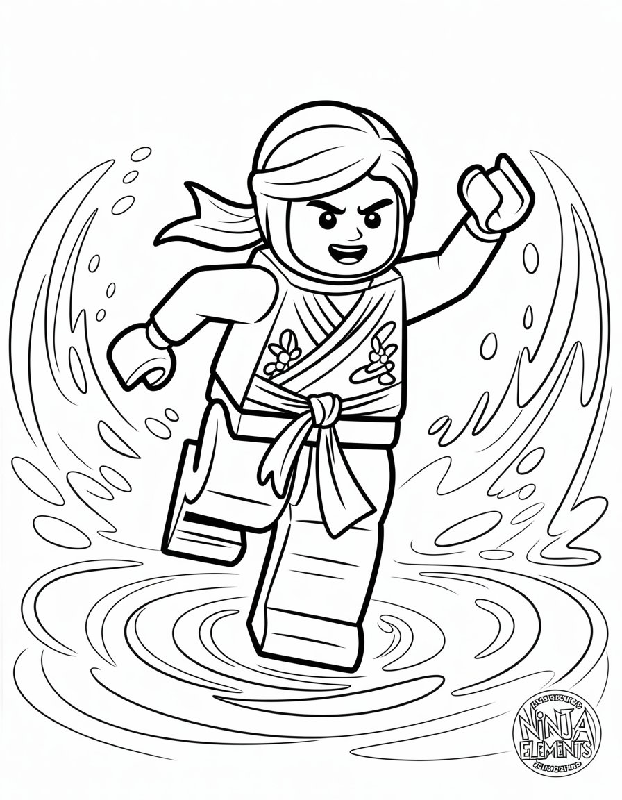 lego ninjago nya coloring page