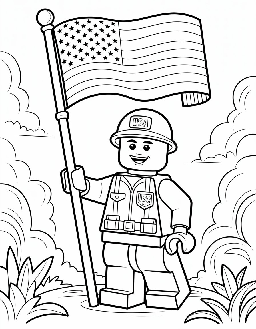 lego soldier coloring page