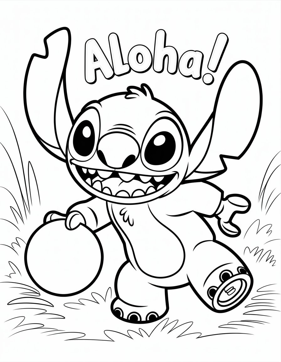 lego stitch coloring page