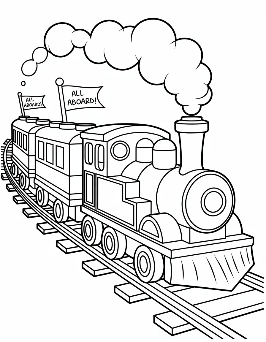 lego train coloring page