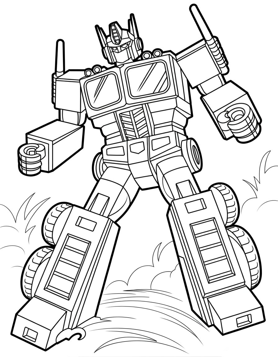 lego transformers coloring page