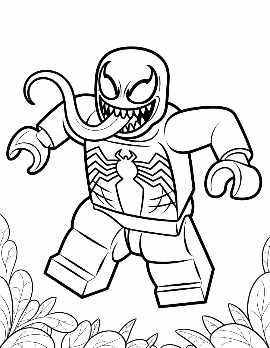 lego venom coloring page