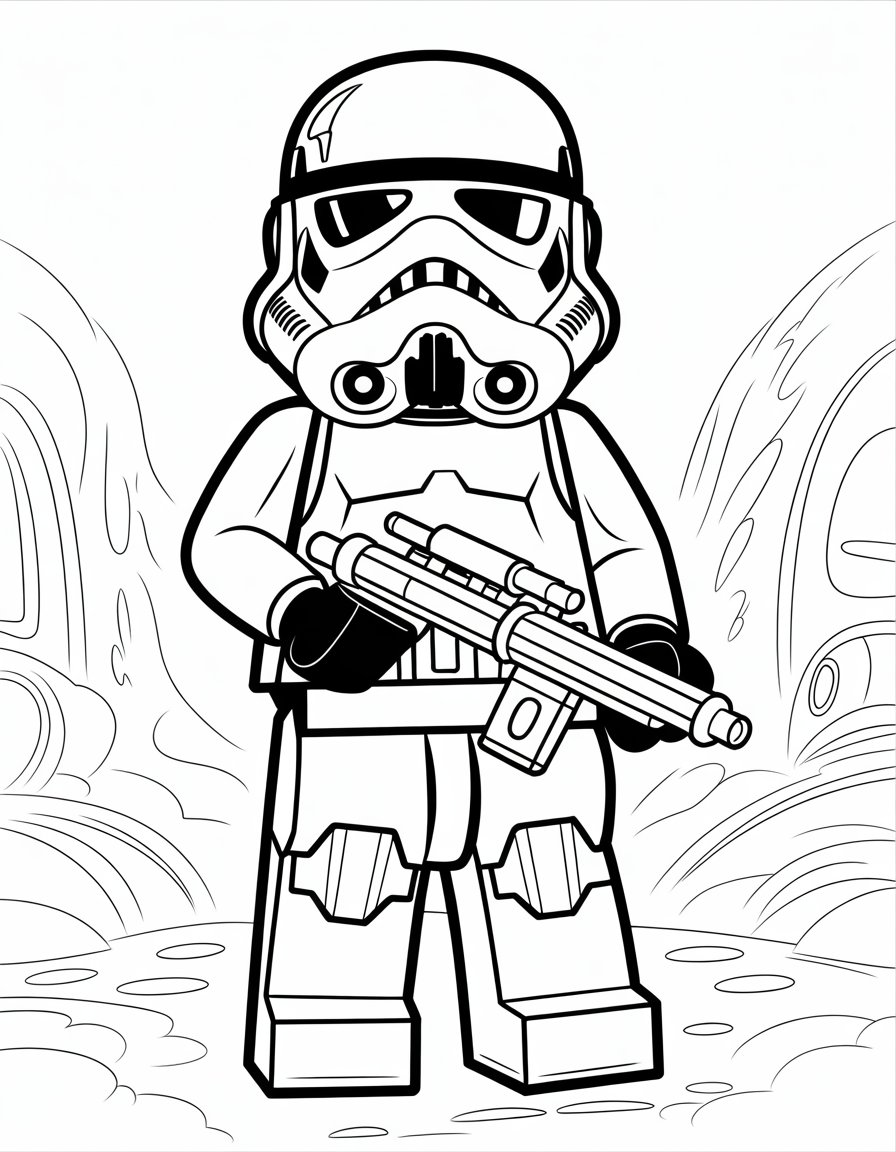 storm trooper lego star wars coloring page