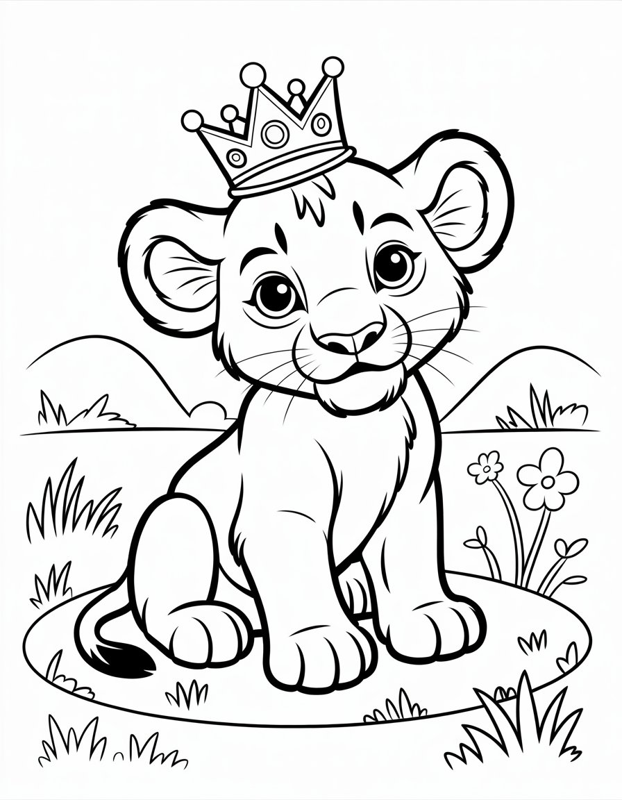 baby lion king coloring page