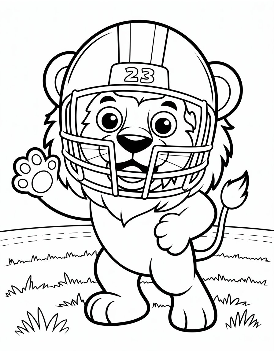 detroit lions coloring page