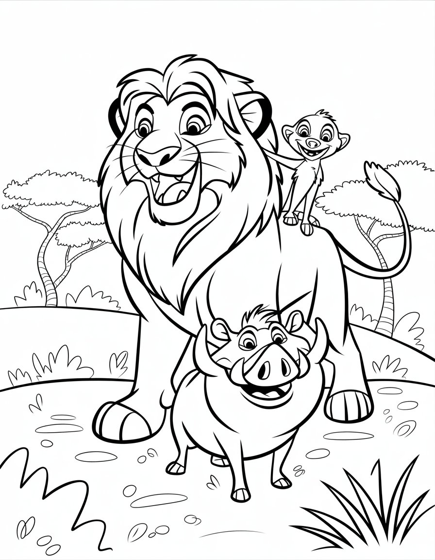 disney lion king coloring page