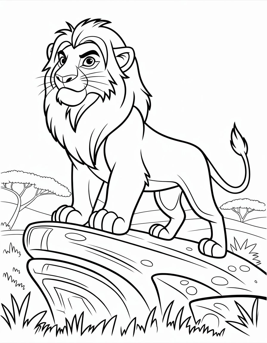 kovu lion king 2 coloring page