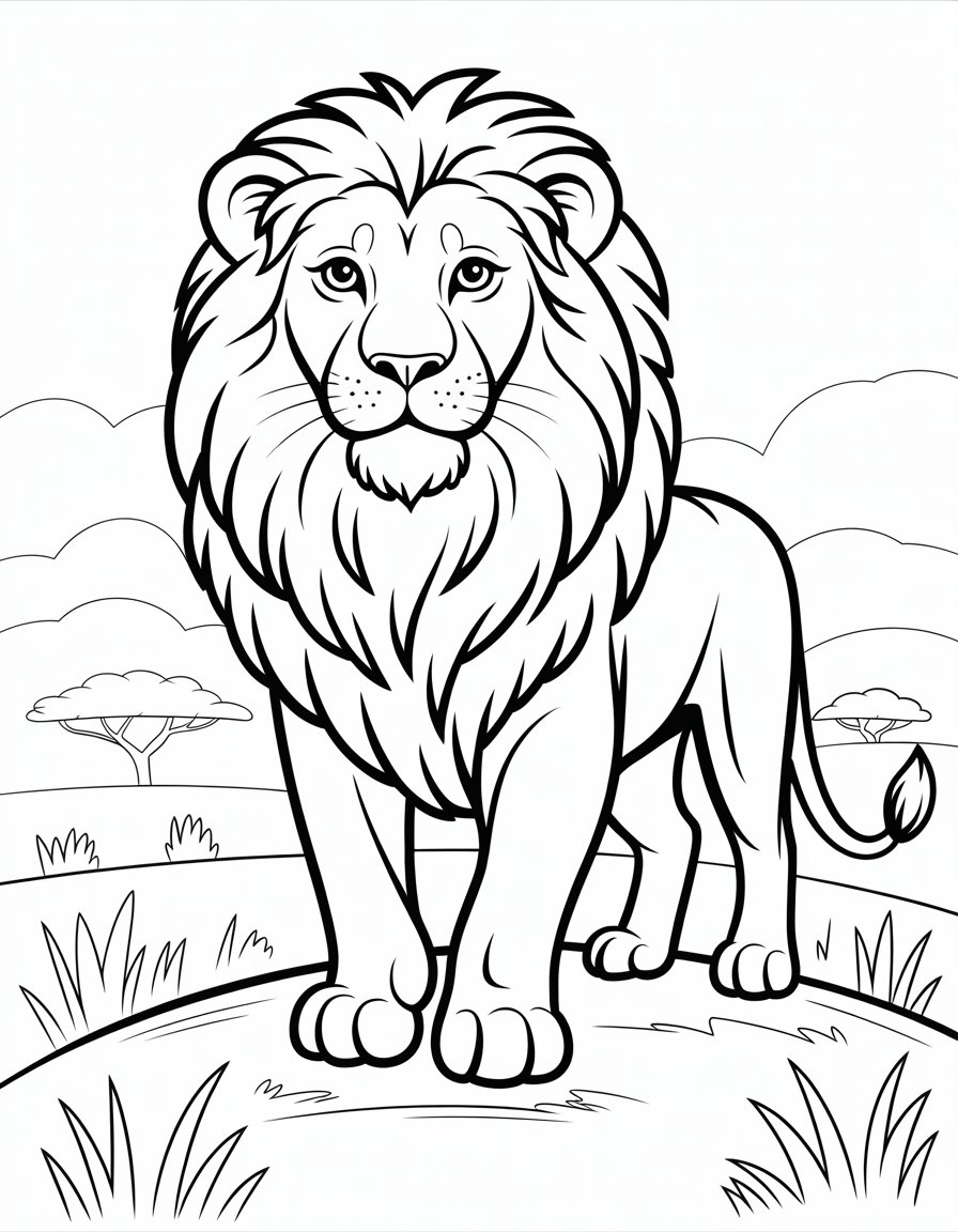 lion coloring page