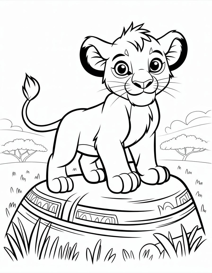 lion king 2 coloring page