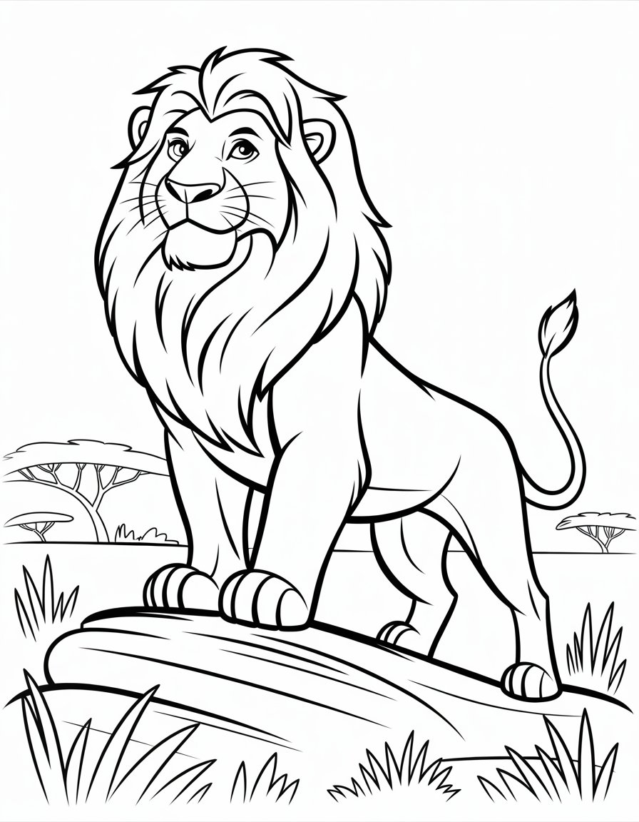 mufasa lion king coloring page