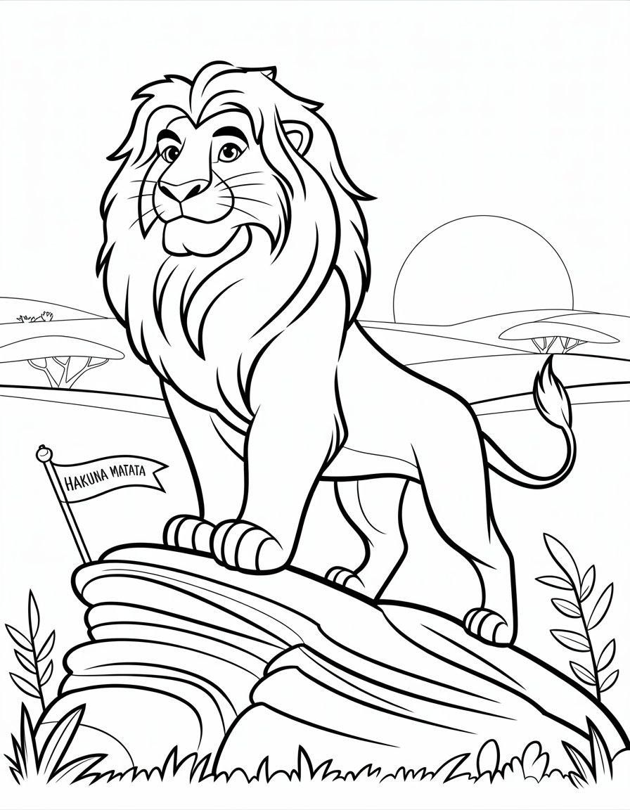 mufasa the lion king coloring page