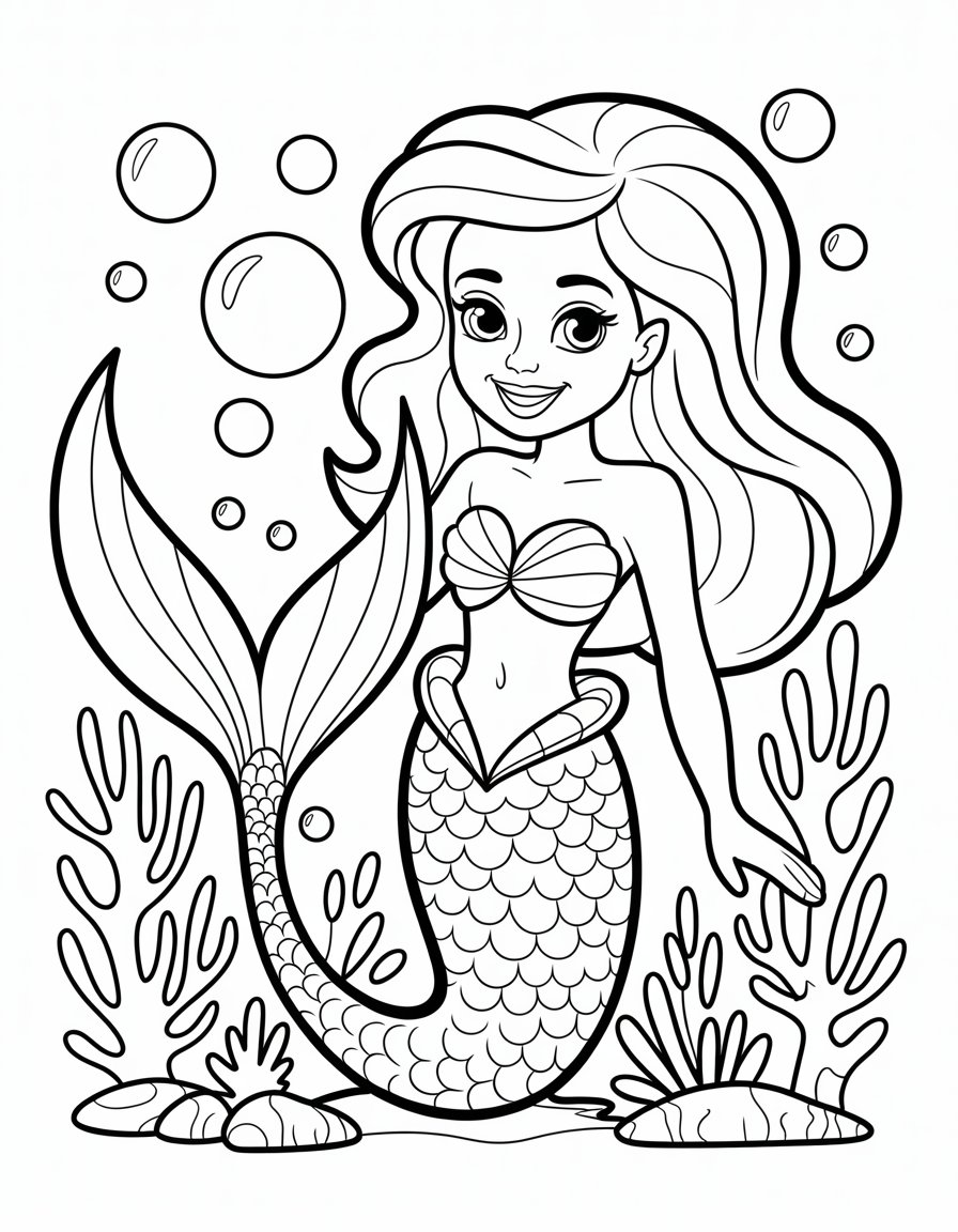 barbie mermaid tale coloring page