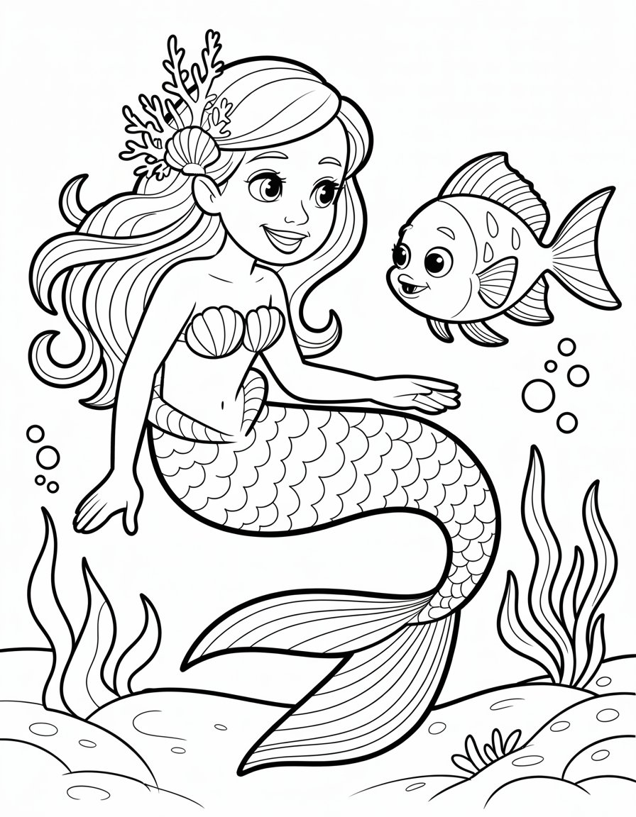 Mermaid Coloring Pages