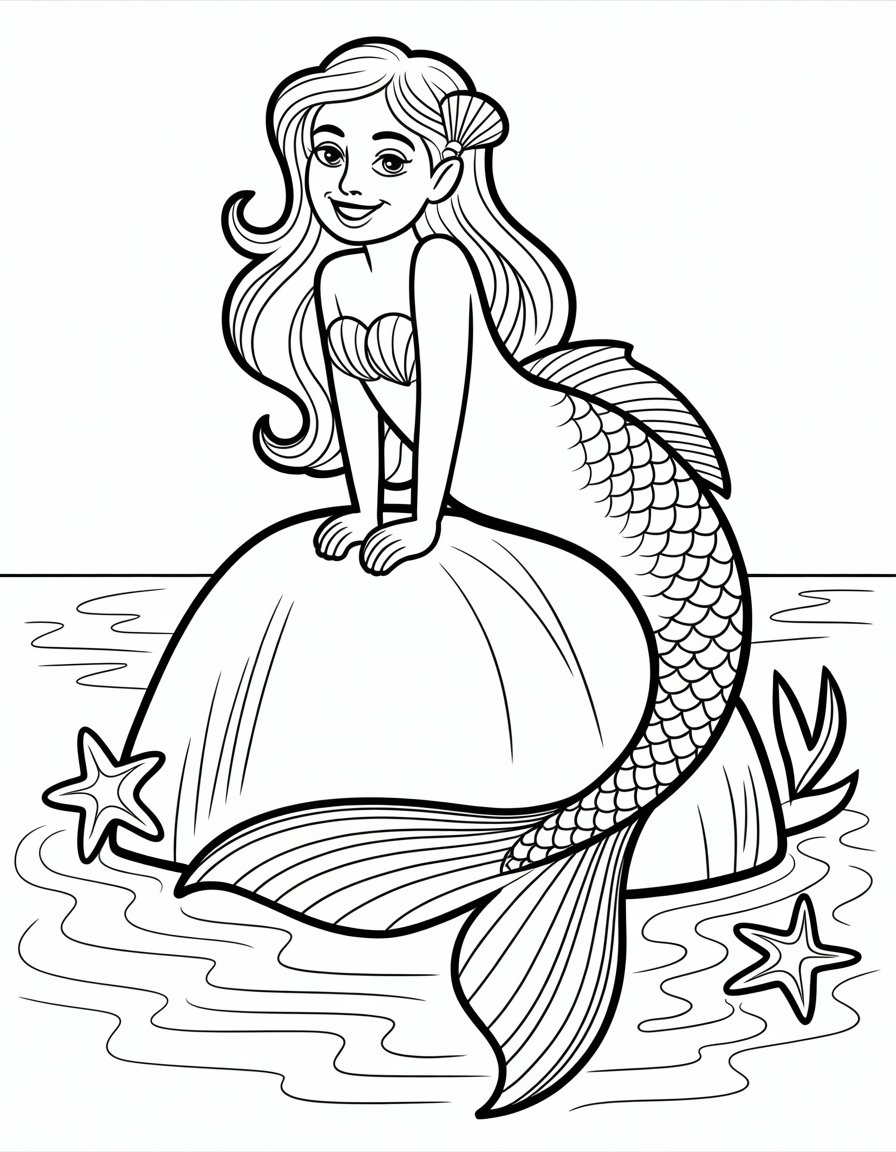 siren coloring page