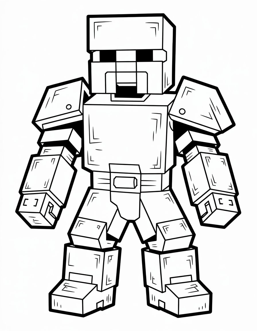 minecraft armor coloring page