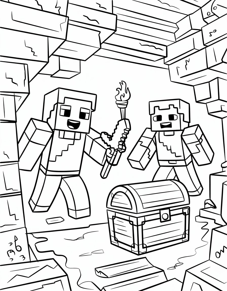 minecraft dungeons coloring page