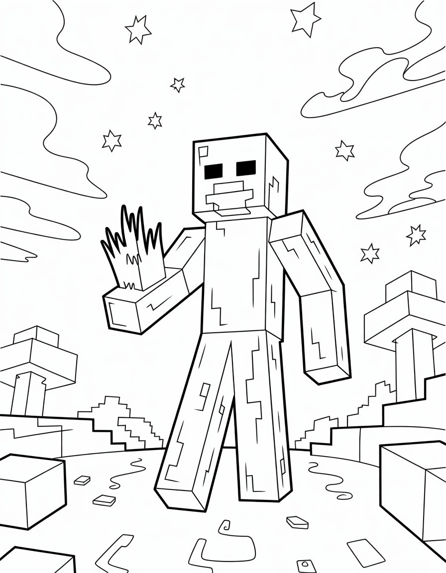 minecraft enderman coloring page