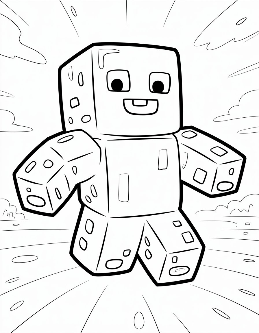 minecraft slime coloring page