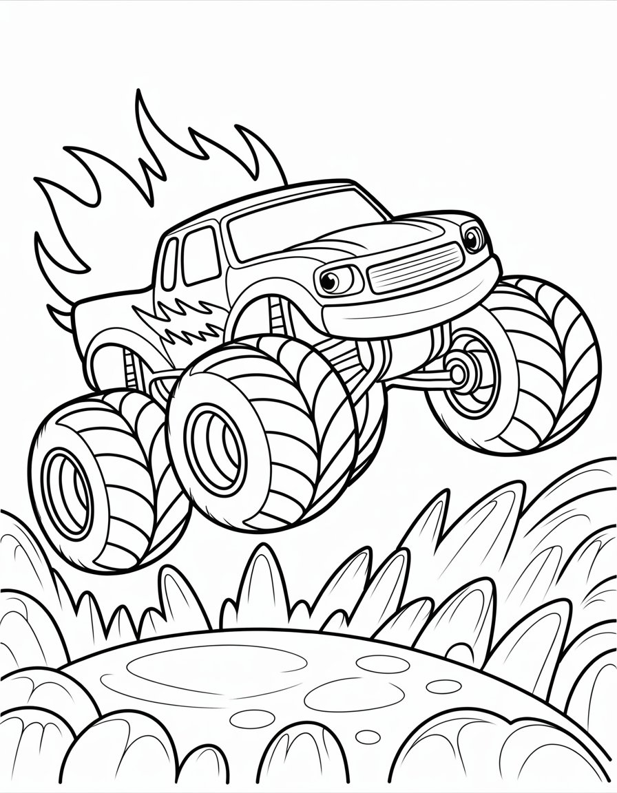 blaze monster truck coloring page