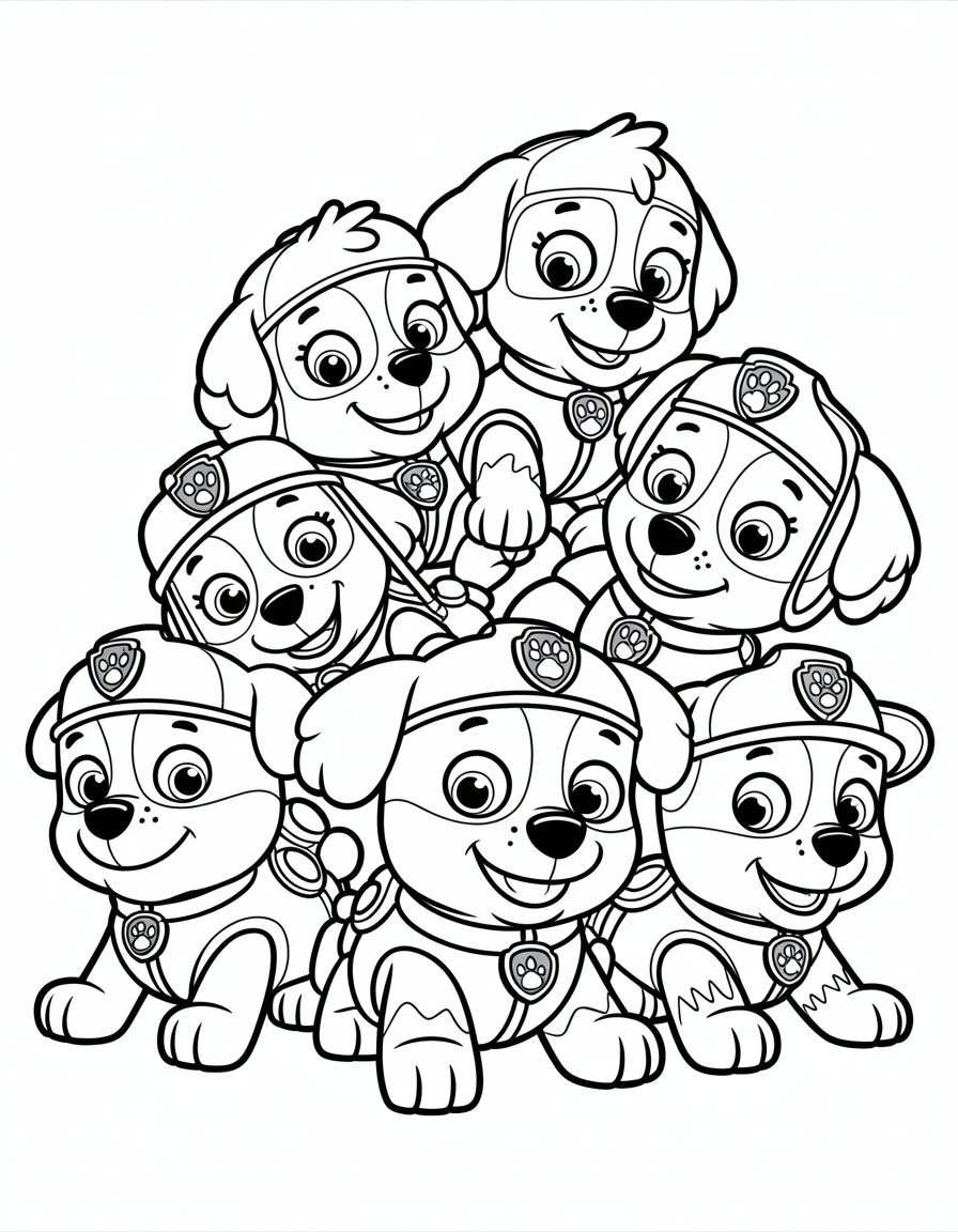 all baby pups together