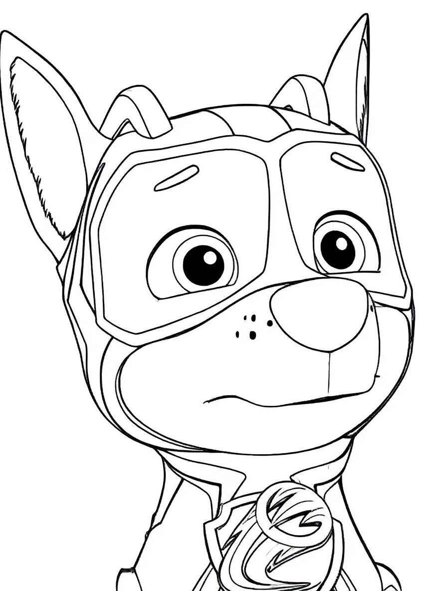 Cute Chase Super Spy coloring page